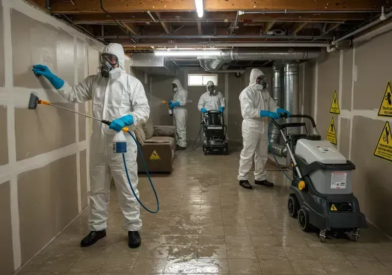 Basement Moisture Removal and Structural Drying process in Southern Pines, NC